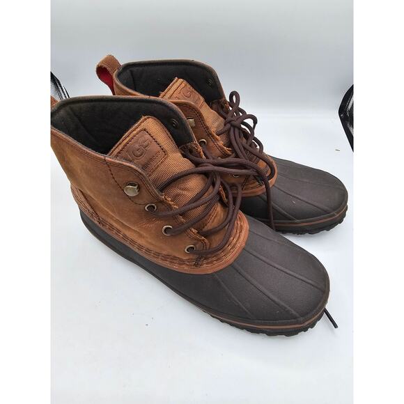 UGG Zetik Waterproof Duck Boots -Chestnut Leather -Men’s US 8 - Picture 2 of 10